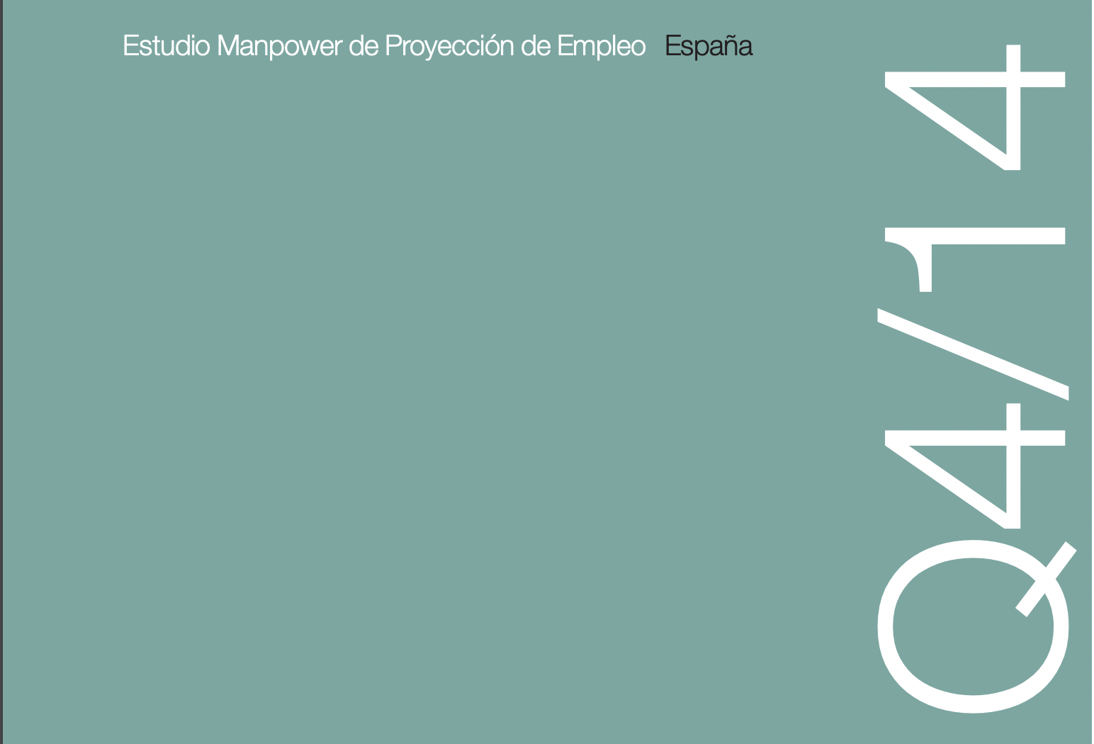 Estudio Manpower Proyección Empleo (cuarto trimestre 2014)